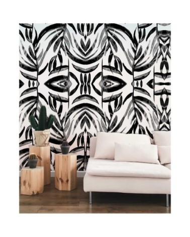 Papier peint panoramique ethnique 510 x 250  noir