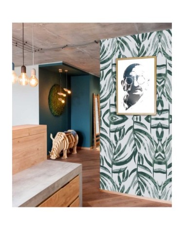 Papier peint panoramique ethnique 340 x 250  vert