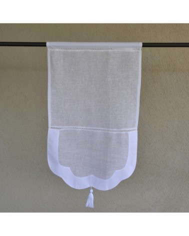 Brise bise avec festons et pompons 45X120 CM