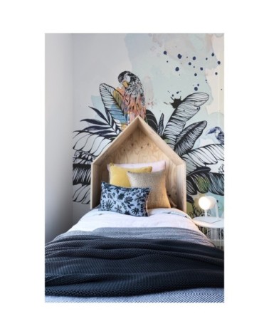 Papier peint panoramique dans la jungle 170 x 250  bleu