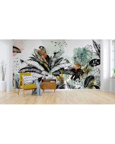 Papier peint panoramique dans la jungle 340 x 250  vert