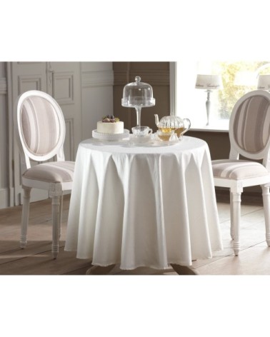Nappe Ronde blanc en polyester 180x180