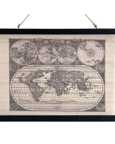 Toile déco view of the world à suspendre 60x43cm