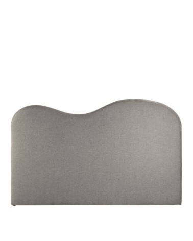 Tête de lit en tissu - gris - 201 x 11 x 125 cm
