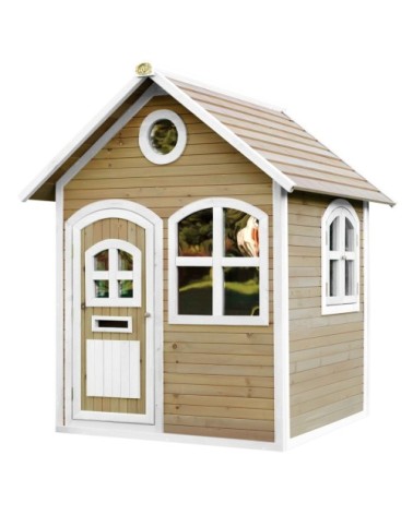 Maisonnette en bois brun/blanc