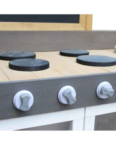 Cuisine en bois intérieure extérieure grande taille