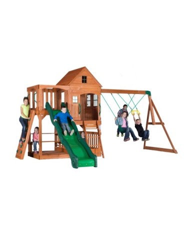 Aire de jeux en bois enfant