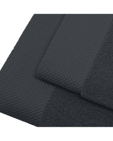 Drap de bain zéro twist 560gr/m²  anthracite 70x140 cm