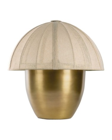 Lampe en métal doré - abat-jour en tissu crème - ø 48 x 50 cm