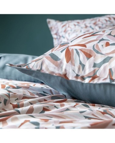 Housse de couette imprimée en satin de coton rose 200x200