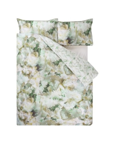 Housse de couette imprimée en percale de coton vert 200x200
