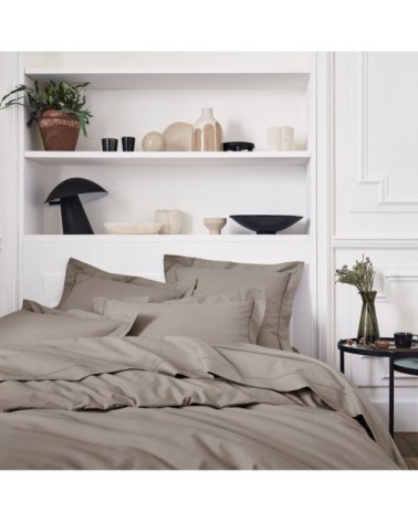 Housse de couette unie en percale de coton 140x200