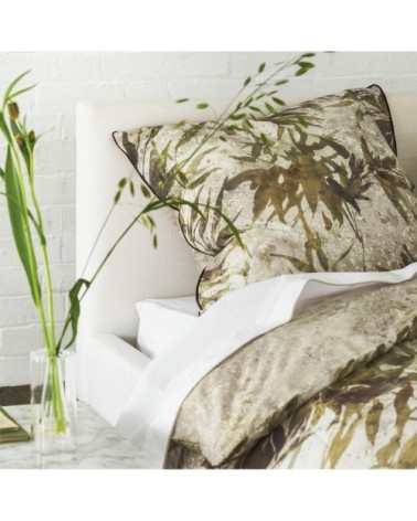 Housse de couette imprimée en percale de coton beige 240x220