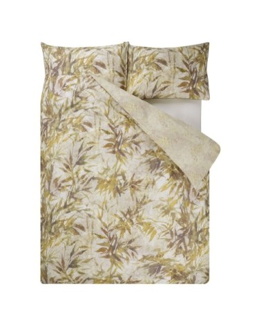 Housse de couette imprimée en percale de coton beige 200x200