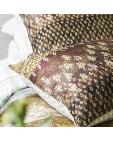 Housse de couette imprimée en satin de coton beige 200x200