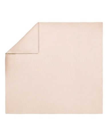Housse de couette unie en percale de coton rose 140x200