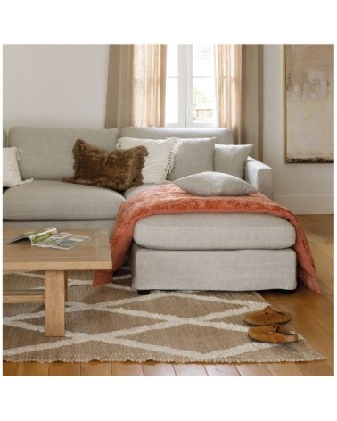 Futon en velours irisé - 180 x 80 cm - orange brûlé