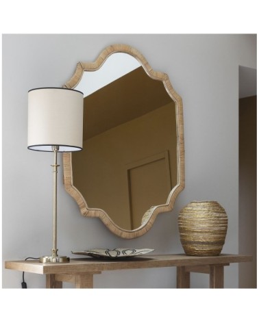 Jarre décorative en abaca - naturel et doré
