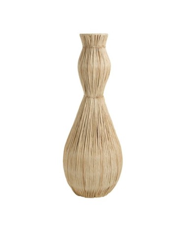 Vase en rotin et métal - h. 81 m