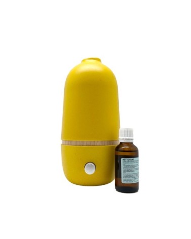 Pack diffuseur d'huiles essentielles jaune Ona Lemon + Nettoyant