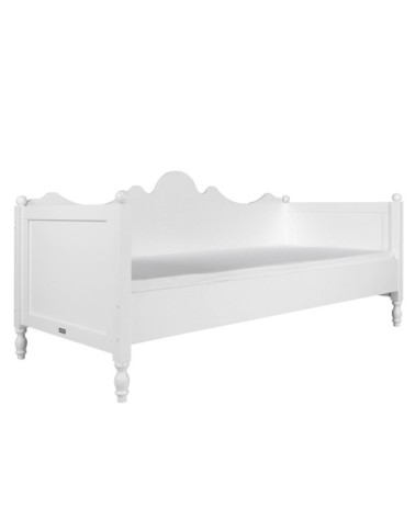 Lit banquette 90x200 sommier inclus blanc