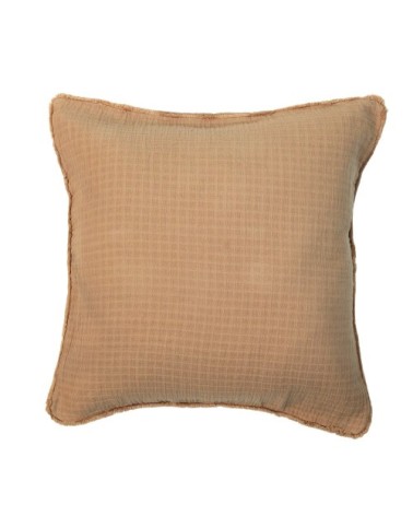Housse de coussin gaze de coton camel 65X65 CM