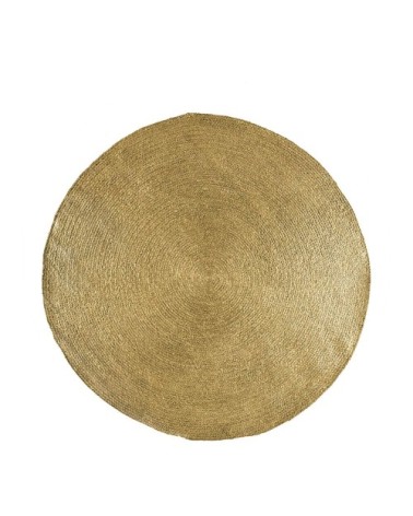 Tapis rond en jute - doré - diam. 150 cm