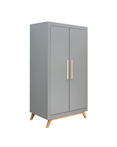 Armoire 2 portes gris naturel naturel