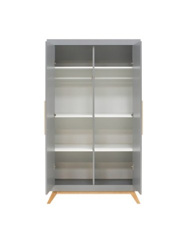 Armoire 2 portes gris naturel naturel