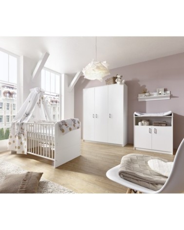 Armoire 3 portes blanc