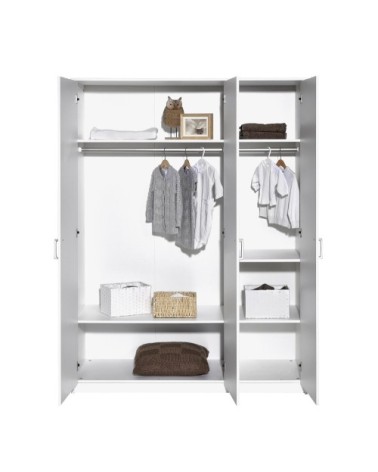 Armoire 3 portes blanc