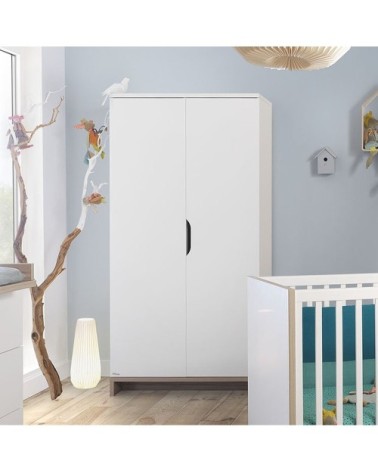 Armoire 2 portes blanc naturel