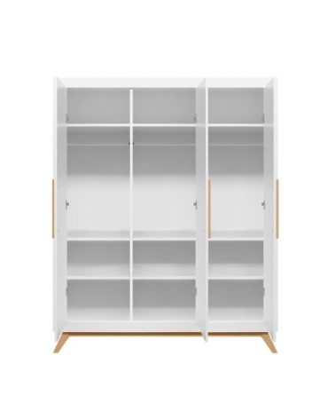 Armoire 3 portes blanc naturel naturel