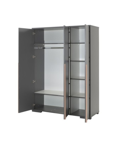 Armoire 3 portes anthracite