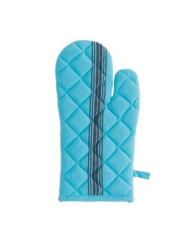 Gant à four  bleu turquoise 17x33 cm