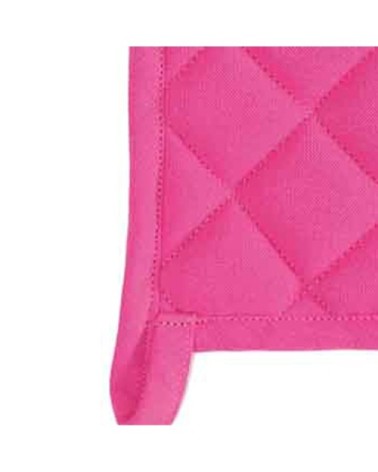 Lot de 2 maniques de cuisine  rose indien 20x20 cm