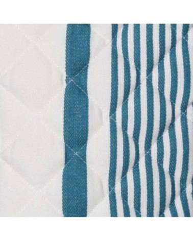 Lot de 2 gants à four  blanc/petrol 17x33 cm