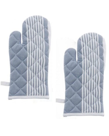 Lot de 2 gants à four  bleu 17x33 cm