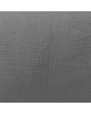Lot de 2 taies en gaze de coton  carbone 50x70 cm