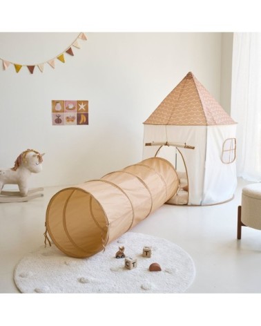 Tunnel de jeu en polyester marron