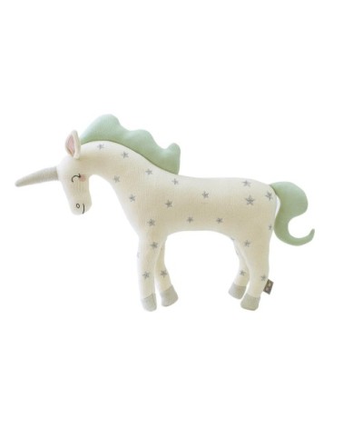 Grande peluche licorne en tricot de coton 50cm