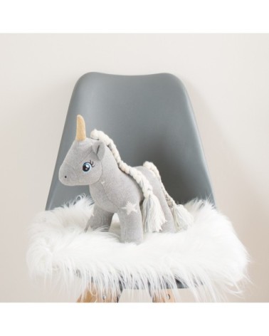 Peluche en coton tricot  Licorne étoile