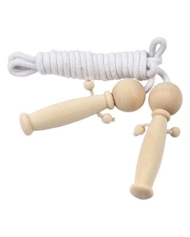 Corde à sauter en bois à customiser 225cm