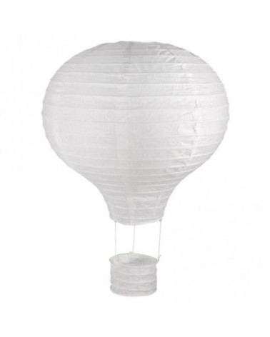 Lampion en papier montgolfière à chassis métallique D30x40cm
