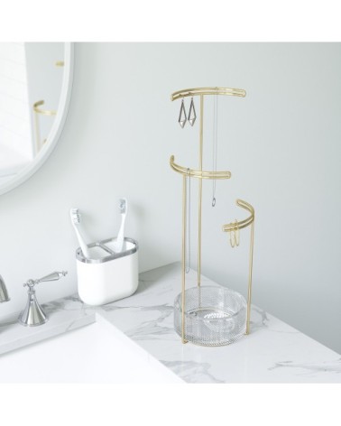 Porte bijoux tesora acier transparent