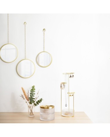 Porte bijoux tesora acier transparent