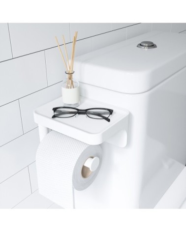 Support papier toilette flex polypropylène blanc