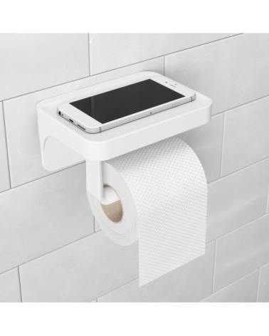 Support papier toilette flex polypropylène blanc