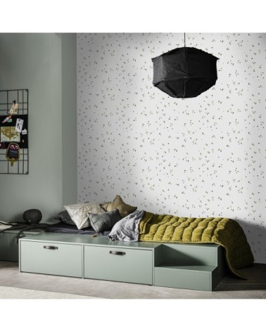 Papier peint intissé moucheté confetti multicolore 1005x52cm