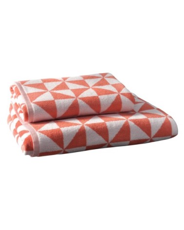 Drap de bain orange 70x140 en coton